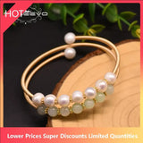 Natural Freshwater Pearl Double-Layer Bracelet Women's Party Birthday Gift
