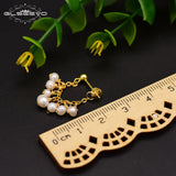 Freshwater Pearl Drop Earrings 925 Silver Jewelry GE0674
