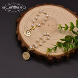 Natural Freshwater Pearl Earrings 925 Sterling Silver Original Jewelry