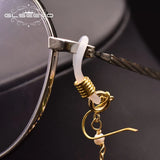 Freshwater Pearl Eye Chain Ear Hook 925 Silver Glass Chain Jewelry