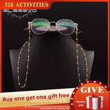 Freshwater Pearl Eye Chain Ear Hook 925 Silver Glass Chain Jewelry