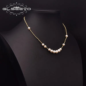 Freshwater Pearl Clavicle Chain Womens Necklace GN0299