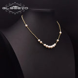 Freshwater Pearl Clavicle Chain Womens Necklace GN0299