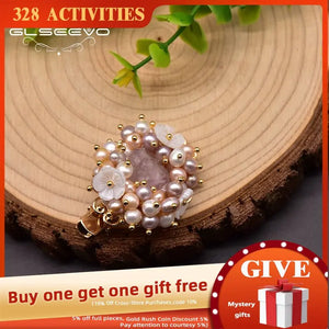 Freshwater Pearl Hairpin Woman Shell Flower Crystal Hair Accessories GH0030