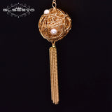 Freshwater Pearl Long Pendant Necklace for Women Wedding Engagement Party
