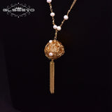 Freshwater Pearl Long Pendant Necklace for Women Wedding Engagement Party