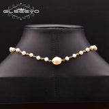 Freshwater Pearl Necklace for Women, Moveable Pearl Pendant Gift
