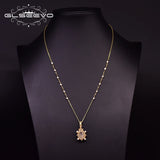 Freshwater Pearl Necklace 925 Silver Pink Crystal Chain GN0187