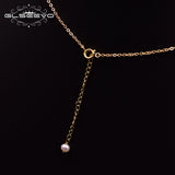Natural Freshwater Pearl Necklace Pendant Woman Long Necklace Wedding Party Gift