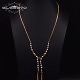 Custom Tassel Style Freshwater Pearl Necklace for Women