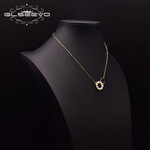 Natural Freshwater Pearl Necklace 925 Sterling Silver Chain Link Jewelry GN0264