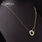 Natural Freshwater Pearl Necklace 925 Sterling Silver Chain Link Jewelry GN0264