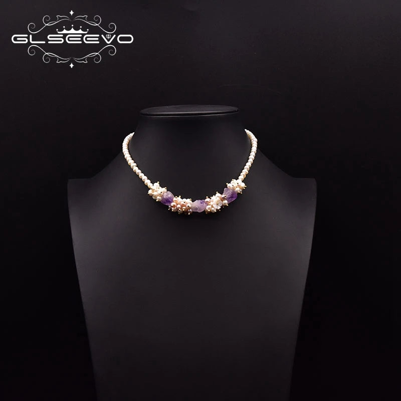 Natural Freshwater Pearl Short Necklace For Woman Anniversary