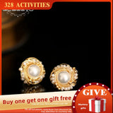 Freshwater Pearl Stud Earrings Wedding Gift Charm Jewellery