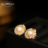 Freshwater Pearl Stud Earrings Wedding Gift Charm Jewellery