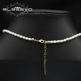 Natural Freshwater Pearls Lock Shape Woman Necklace Korea Wedding Accessories