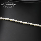Natural Freshwater Pearls Lock Shape Woman Necklace Korea Wedding Accessories
