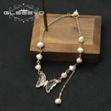 Freshwater Pearls Butterfly Chain Pendant Bracelet Jewelry