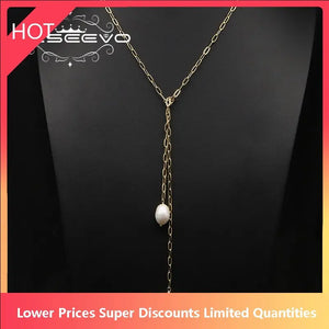 Freshwater Pearls Chain Woman Pendant Necklace Minimalism Romance