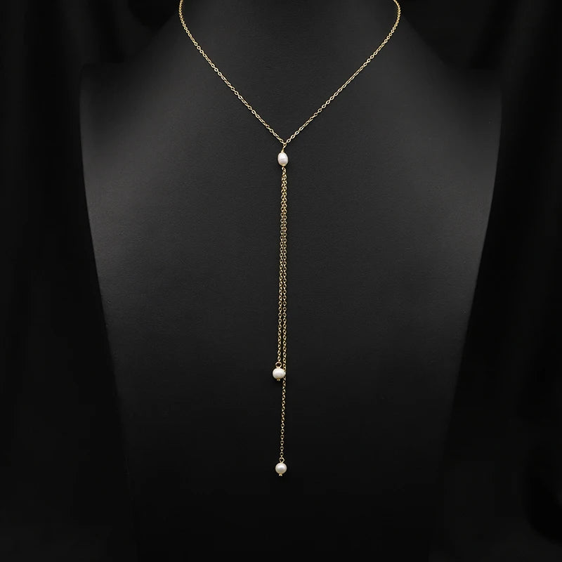 Freshwater Pearls Chain Pendant Necklace Fine Jewelry