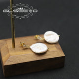 Freshwater Pearl Zircon Drop Earrings Classic Ethnic Indian Jewelry