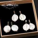 Freshwater Pearl Zircon Drop Earrings Classic Ethnic Indian Jewelry