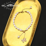 Freshwater Pearls Long Pendant Bracelet Butterfly Retro Jewelry