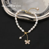 Freshwater Pearls Long Pendant Bracelet Butterfly Retro Jewelry