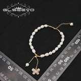 Freshwater Pearls Long Pendant Bracelet Butterfly Retro Jewelry