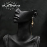 Freshwater Pearl Long Chain Tassel Drop Earrings Retro Elegance Jewelry