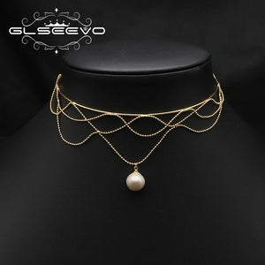 Freshwater Purple Pink Pearls Tassel Necklace for Women