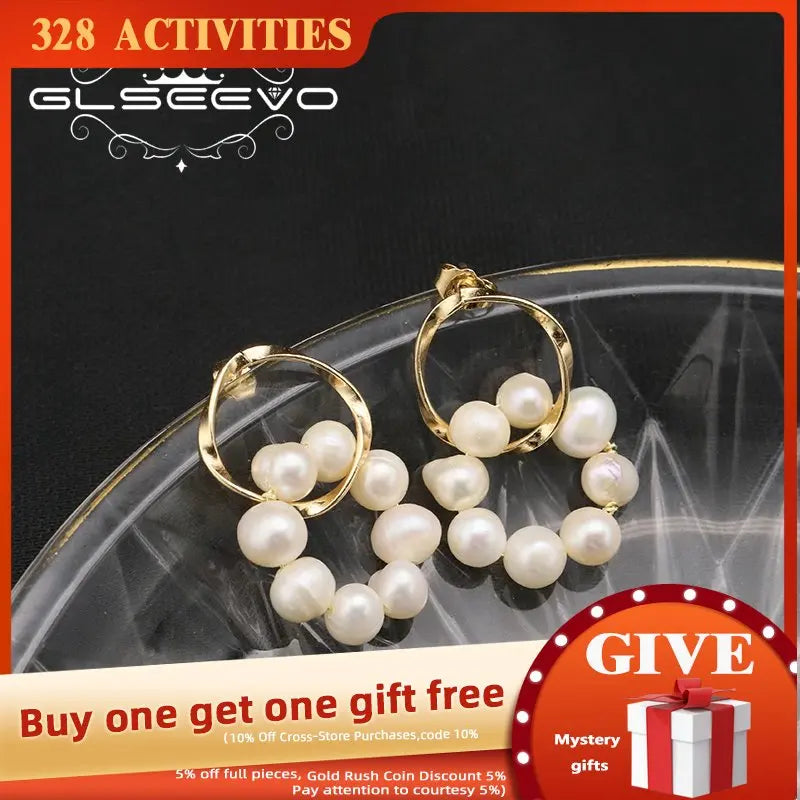 Freshwater Pearl Women's Earrings Romantic Charm Fine Jewelry