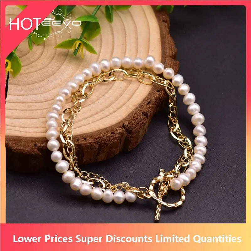 Freshwater Pearl Bracelet Multi-Layer Chain Bohemian Jewelry