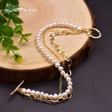 Freshwater Pearl Bracelet Multi-Layer Chain Bohemian Jewelry