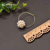 Freshwater Pearl Hoop Earrings Party Jewelry GE1001A