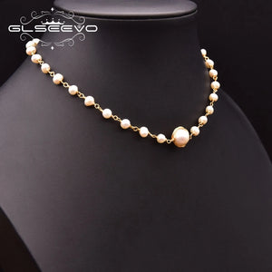 Baroque Water Drop Necklace with Pearl Pendant
