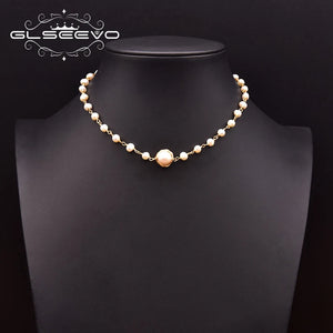 Baroque Water Drop Necklace with Pearl Pendant