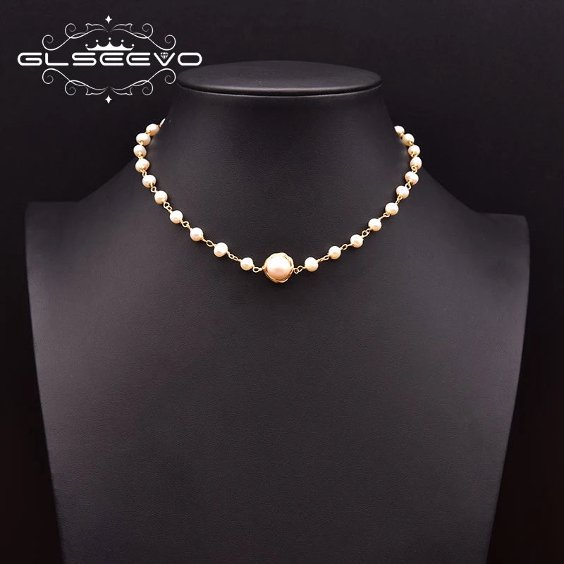 Baroque Water Drop Necklace with Pearl Pendant