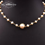 Baroque Water Drop Necklace with Pearl Pendant