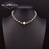 Baroque Water Drop Necklace with Pearl Pendant