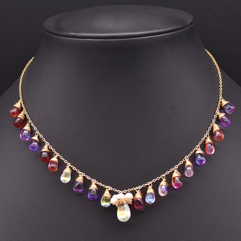 Pearl Coloured Pendant Necklace Luxe Fine Jewellery