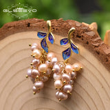 Natural Pearl Grape Drop Earrings Personalized Jewelry Accessories
