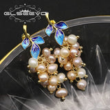 Natural Pearl Grape Drop Earrings Personalized Jewelry Accessories