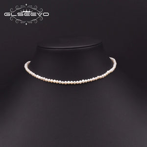Natural Pearl Beaded Collar Necklace for Women