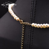 Natural Pearl Beaded Collar Necklace for Women