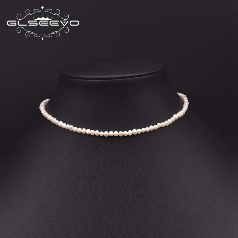 Natural Pearl Beaded Collar Necklace for Women