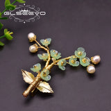 Natural Pearl Resin Flower Tree Brooch For Women Party Brooches