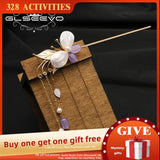 Natural Pearls Amethyst Butterfly Set Hairpin Romantic Wedding Jewelry