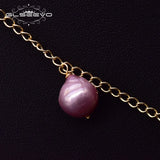 Natural Pearls Long Necklace 2 Layer Dragonfly Pendant Leaf Ethnic Choker
