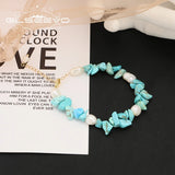 Vintage Natural Pearl Turquoise Adjustable Bracelet for Women